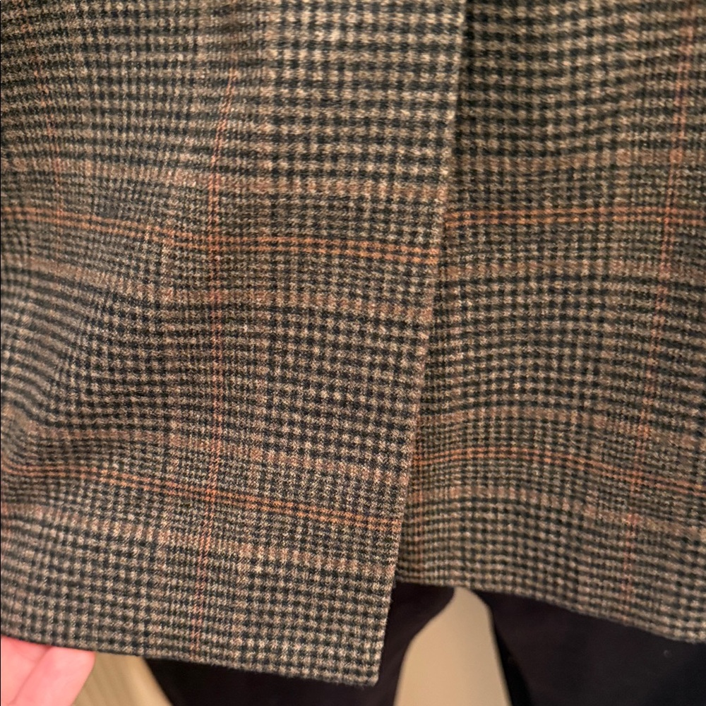 Old Navy Relaxed Twill Blazer Brown Plaid Unlined Size XS - Picture 8 of 10